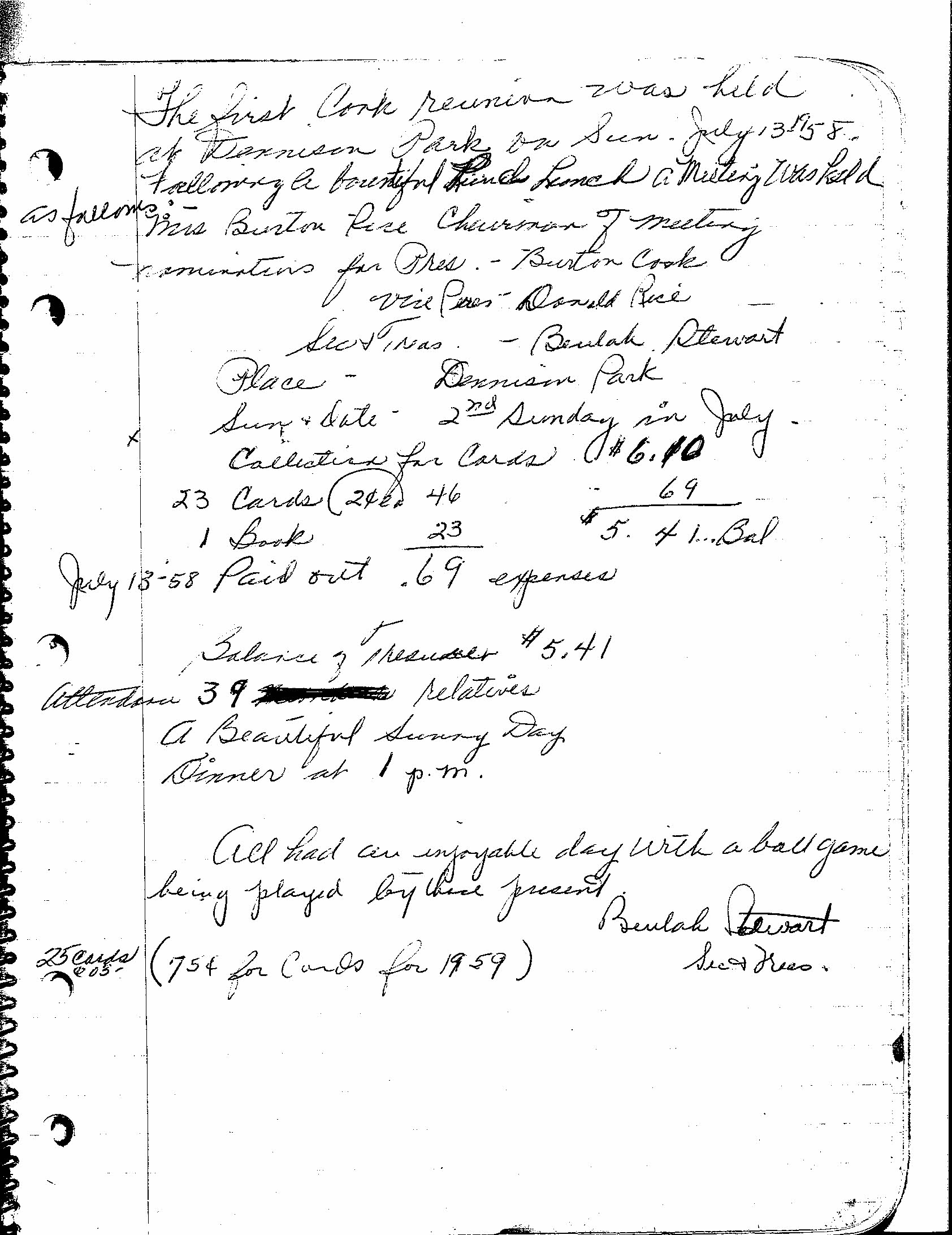 image of original, handwritten minutes