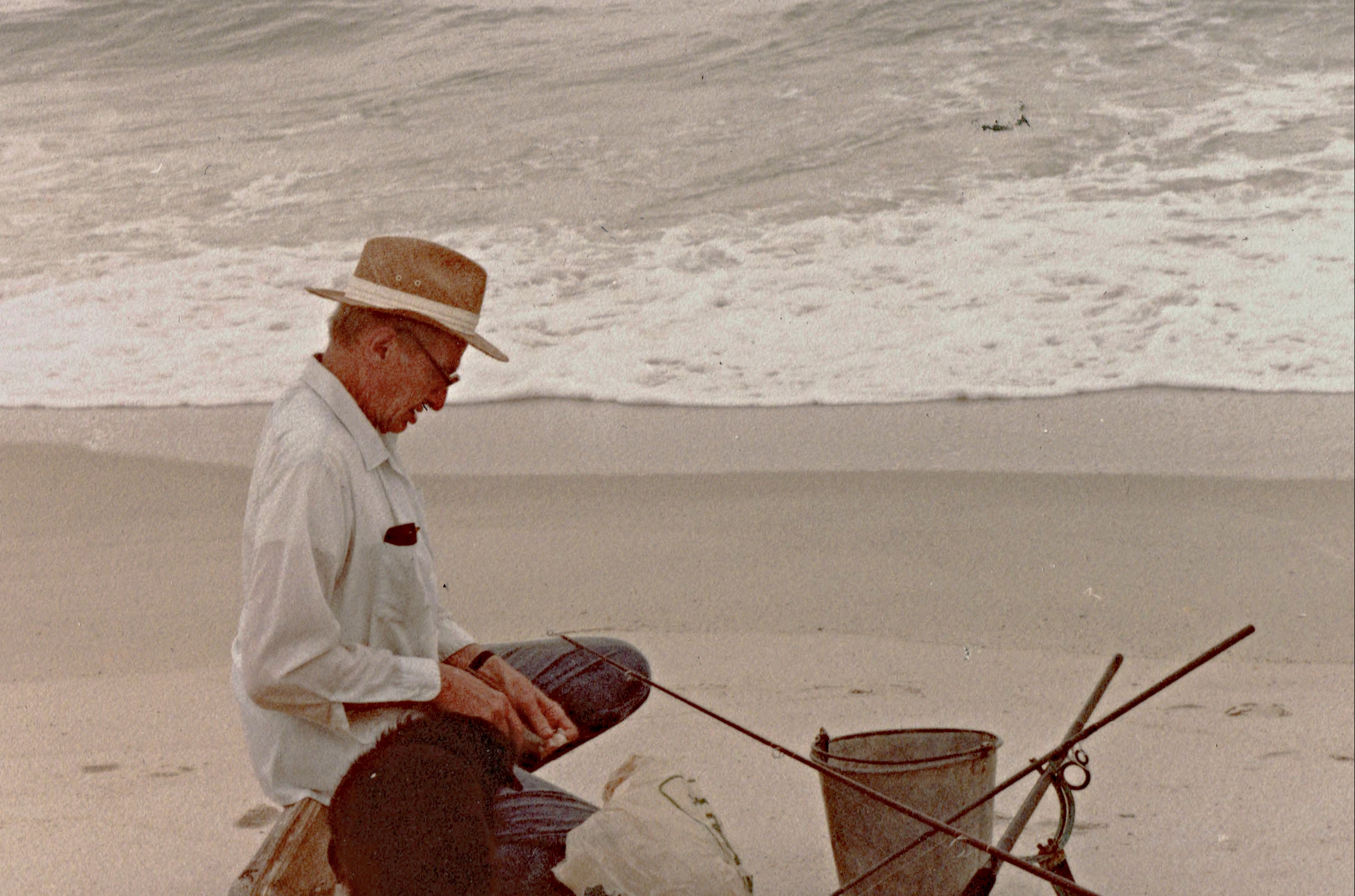 Photo of Hank fishing at Cape Fear, NC