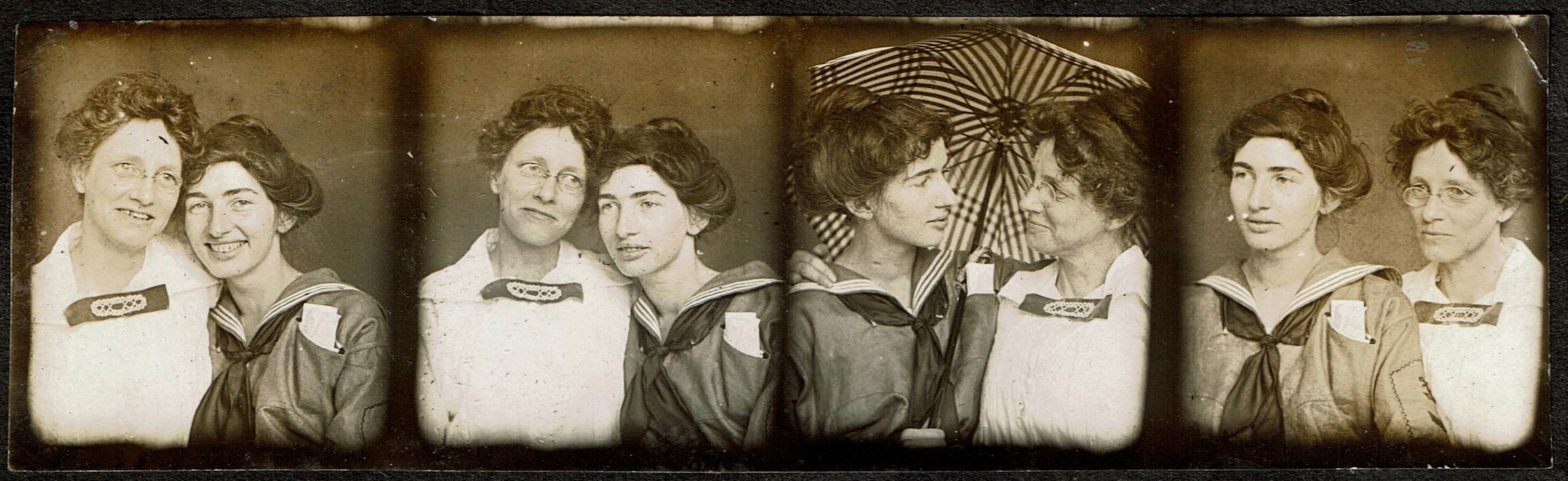 Circa 1912 Four shots of Frances Goodrich Hoyt and Jessica Hoyt Thompson