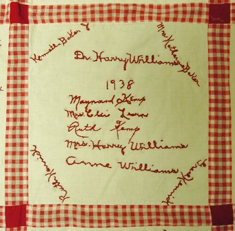 Image of row 5, block 4 of quilt made by the women of Nelson, PA