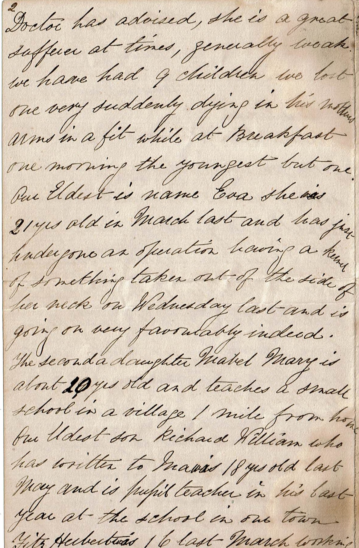 Image of page 2 of Peter's letter