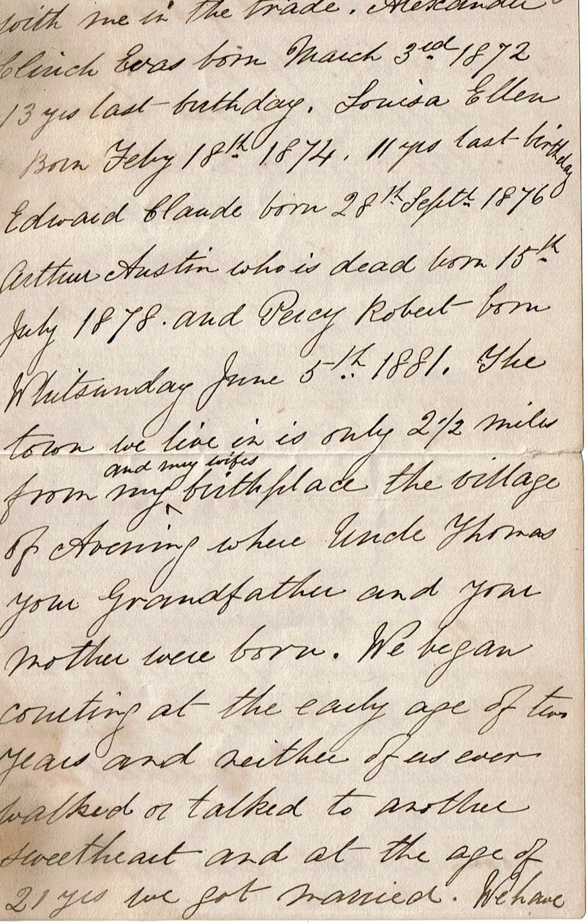 Image of page 3 of Peter's letter