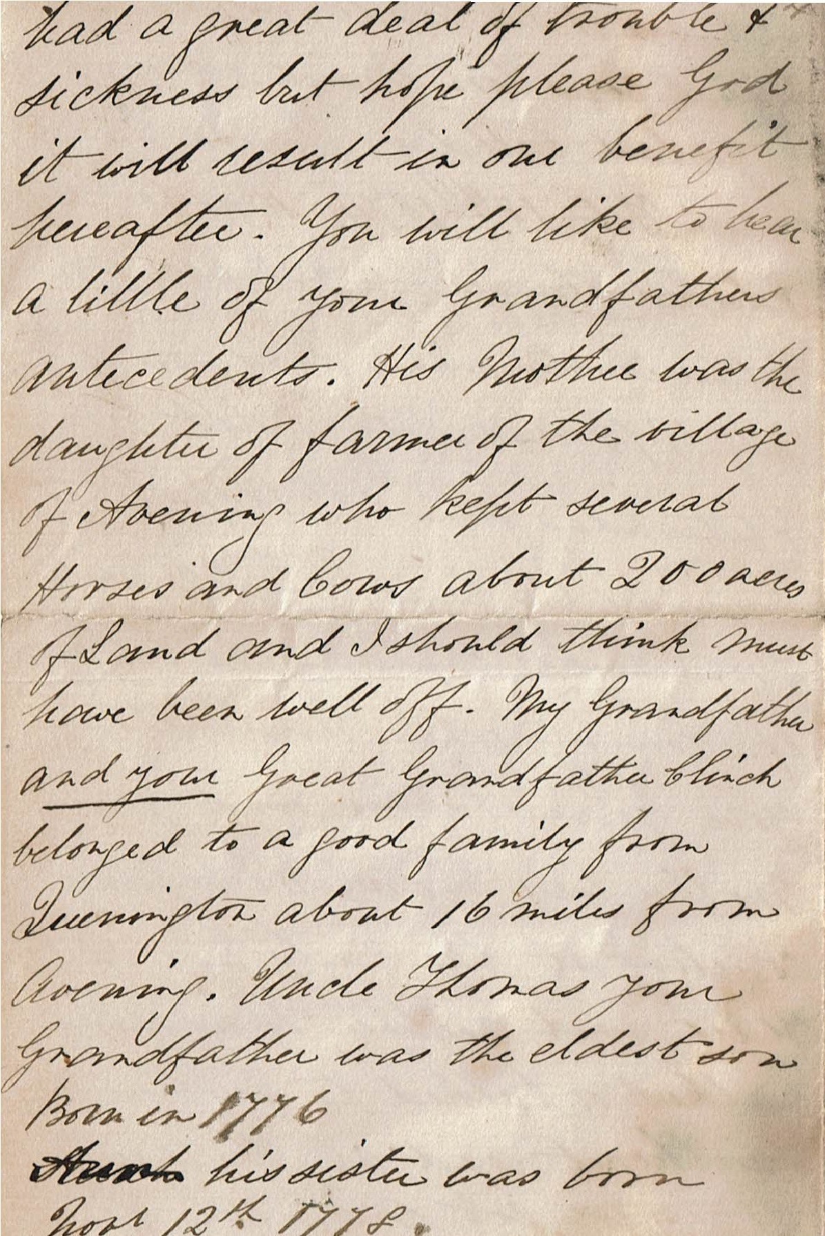 Image of page 4 of Peter's letter