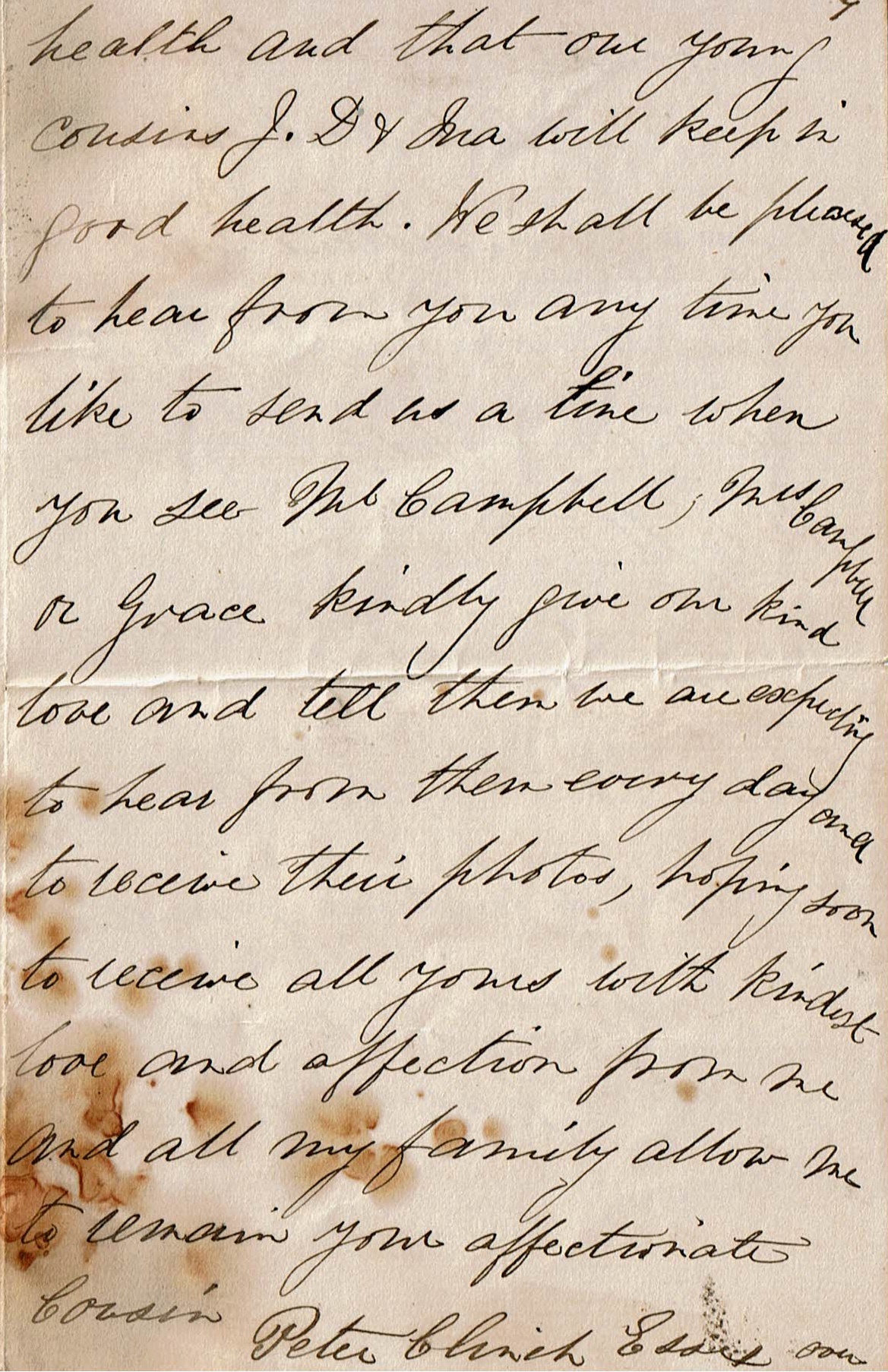 Image of page 7 of Peter's letter