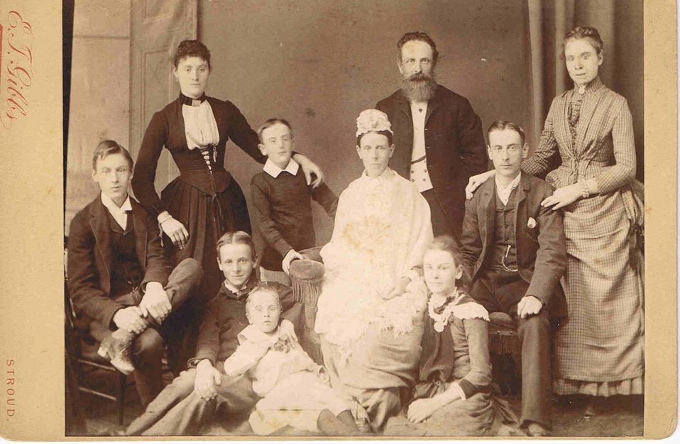 photo of 
          Peter Clinch Essex Family of Minchinhapmton, England circa 1885