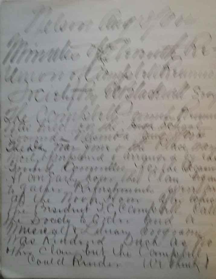 Photo of page 1 of minutes