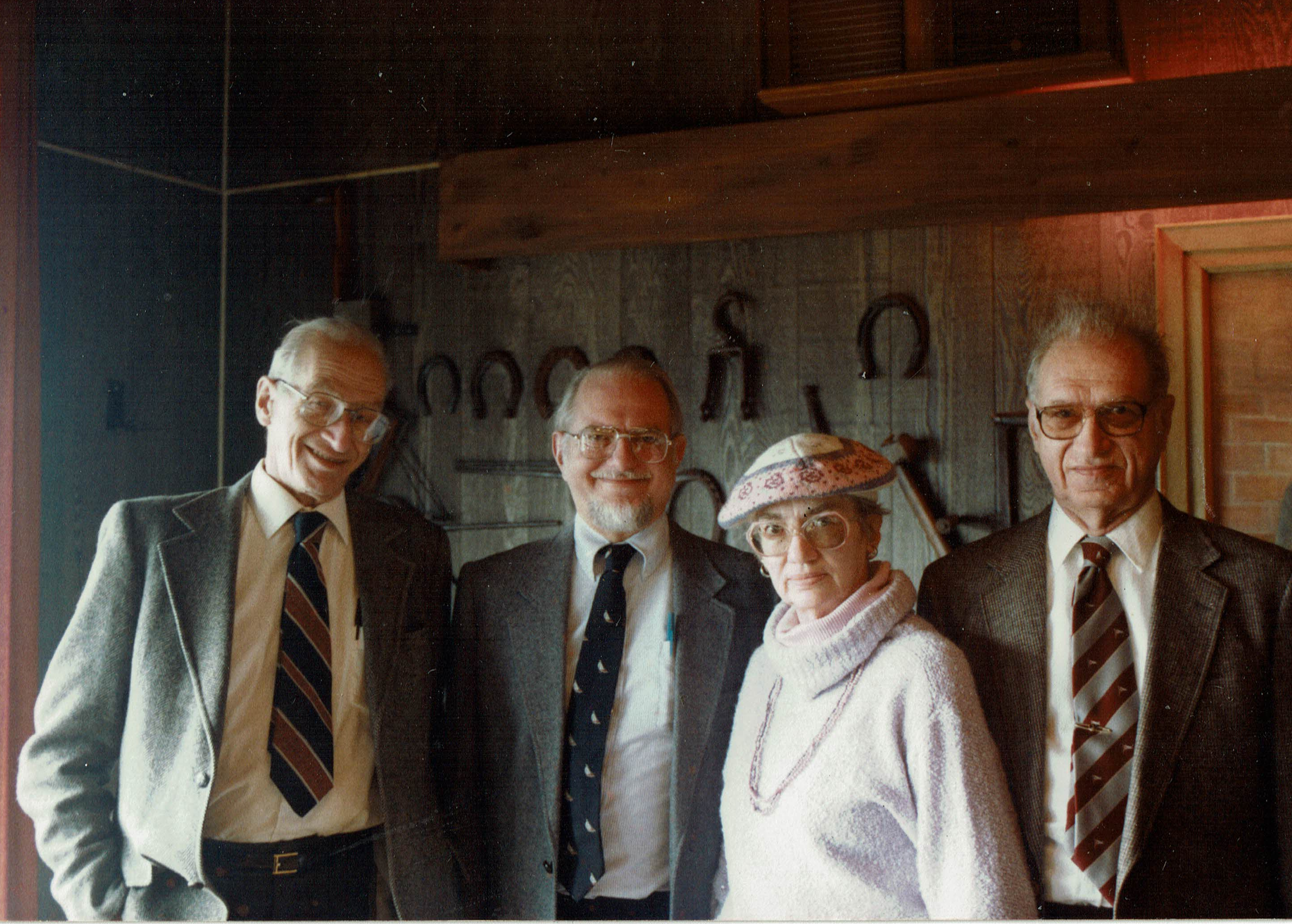 photo of siblings Hank, Bill, Anne and Tom Thompson, ca 1991